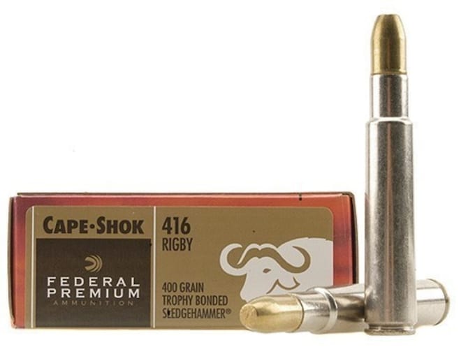 Federal Premium Safari Ammunition 416 Rigby 400 Grain Trophy Bonded Sledgehammer Box of 20