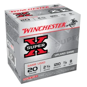 Winchester Super-X Game Load Ammunition 20 Gauge 2-3/4" 7/8 oz #8 Shot Box of 25