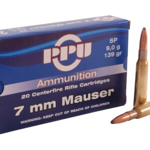 Prvi Partizan Ammunition 7x57mm Mauser (7mm Mauser) 139 Grain Soft Point Box of 20