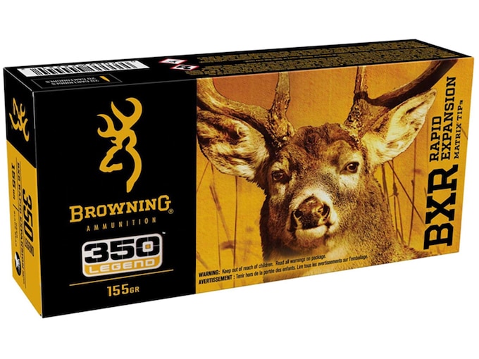 Browning BXR Rapid Expansion Ammunition 350 Legend 155 Grain Matrix Tip Box of 20