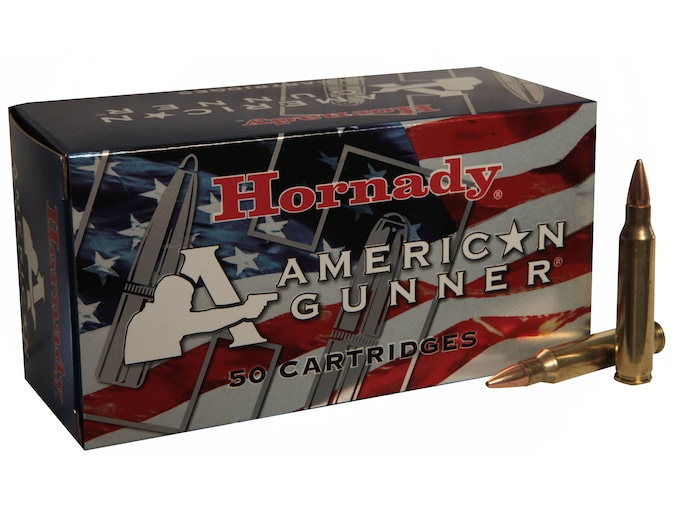 Hornady American Gunner Ammunition 223 Remington 55 Grain Hollow Point Box of 50