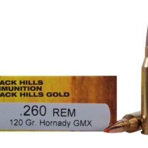 Black Hills Gold Ammunition 260 Remington 120 Grain Hornady GMX Lead-Free Box of 20