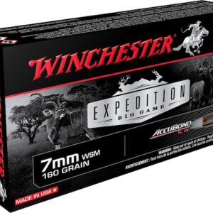 Winchester Expedition Ammunition 7mm Winchester Short Magnum (WSM) 160 Grain Nosler AccuBond Box of 20