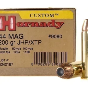 Hornady Custom Ammunition 44 Remington Magnum 200 Grain XTP Jacketed Hollow Point Box of 20