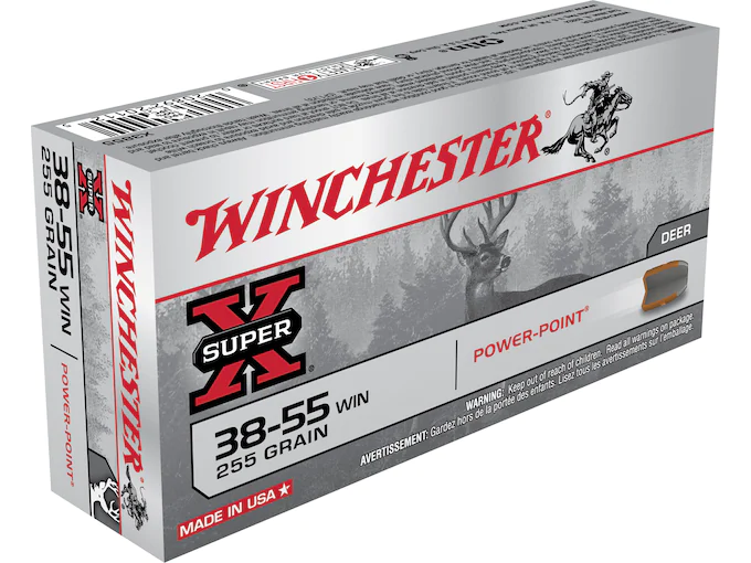 Winchester Super-X Ammunition 38-55 WCF 255 Grain Power-Point Box of 20