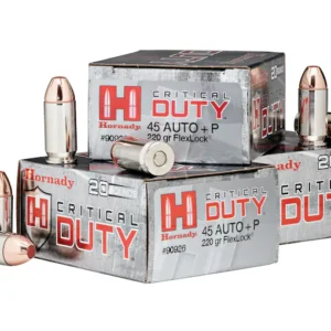Hornady Critical Duty Ammunition 45 ACP +P 220 Grain FlexLock Box of 20