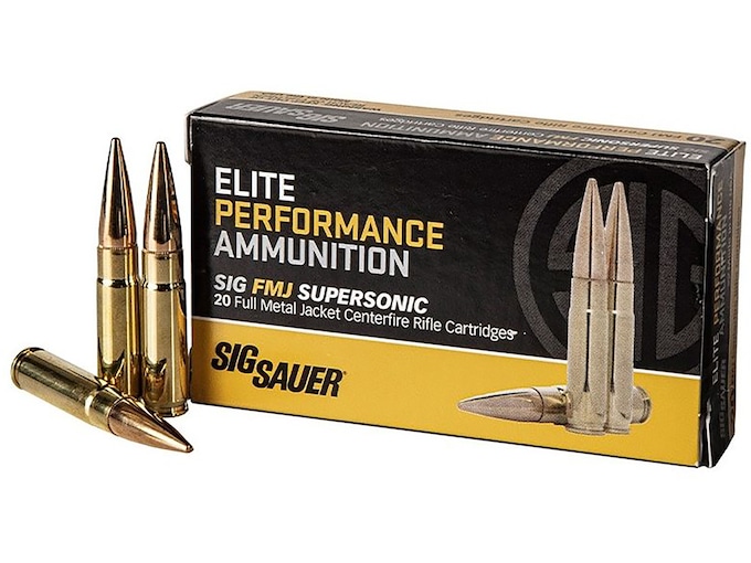 Sig Sauer Elite Performance Ammunition 300 AAC Blackout 125 Grain Full Metal Jacket Box of 20