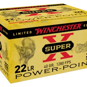 Winchester Super-X High Velocity Ammunition 22 Long Rifle 40 Grain Power-Point Plated Lead Hollow Point