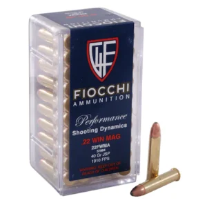 Fiocchi Ammunition 22 Winchester Magnum Rimfire (WMR) 40 Grain Jacketed Soft Point