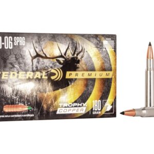 Federal Premium Ammunition 30-06 Springfield 180 Grain Trophy Copper Tipped Boat Tail Lead-Free Box of 20