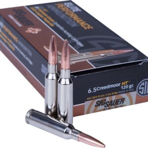Sig Sauer Elite Performance Hunting HT Ammunition 6.5 Creedmoor 120 Grain Solid Copper Lead-Free Expanding Box of 20