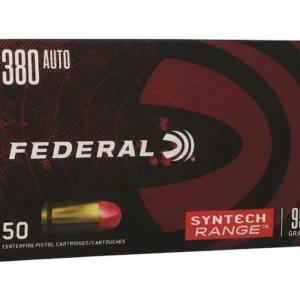 Federal Syntech Range Ammunition 380 ACP 95 Grain Total Synthetic Jacket (TSJ)