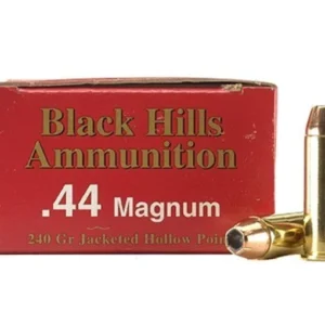 Black Hills Ammunition 44 Remington Magnum 240 Grain Jacketed Hollow Point Box of 50
