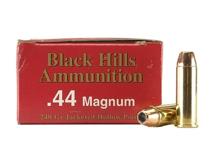 Black Hills Ammunition 44 Remington Magnum 240 Grain Jacketed Hollow Point Box of 50