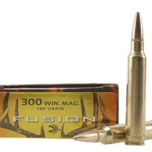 Federal Fusion Ammunition 300 Winchester Magnum 180 Grain Bonded Spitzer Boat Tail Box of 20