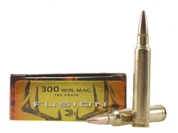 Federal Fusion Ammunition 300 Winchester Magnum 180 Grain Bonded Spitzer Boat Tail Box of 20