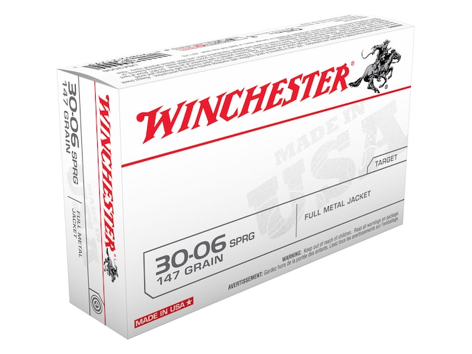 Winchester USA Ammunition 30-06 Springfield 147 Grain Full Metal Jacket