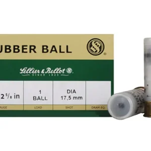 Sellier & Bellot Ammunition 12 Gauge 2-5/8" 17.5mm Rubber Ball Box of 25