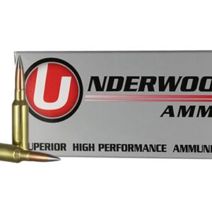 Underwood Ammunition 6.5 Creedmoor 119 Grain Lehigh Match Grade Solid Flash Tip Lead-Free Box of 20