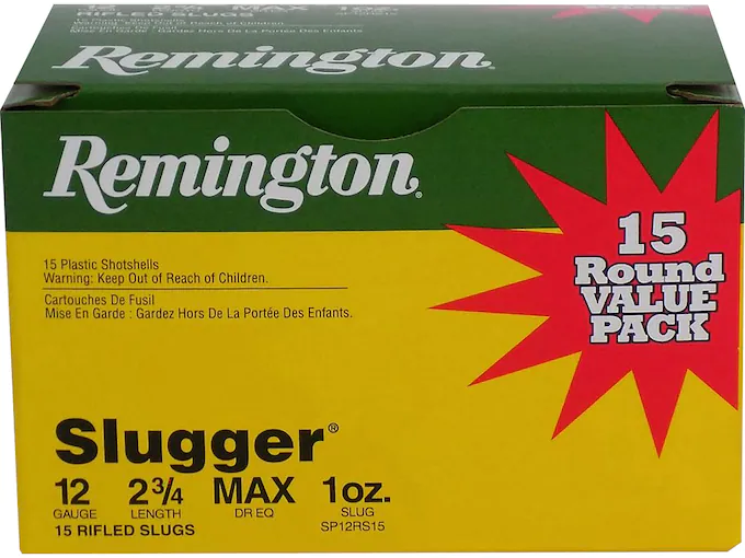 Remington Slugger Ammunition 12 Gauge 2-3/4" 1 oz Magnum Rifled Slug