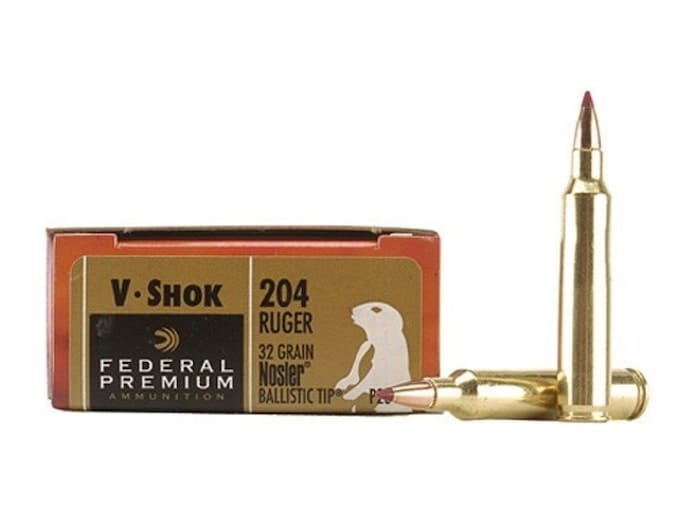 Federal Premium Varmint Ammunition 204 Ruger 32 Grain Nosler Ballistic Tip Box of 20