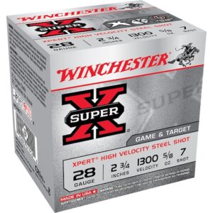 Winchester Super-X Xpert Game and Target Ammunition 28 Gauge 2-3/4" 5/8 oz Non-Toxic Steel Shot