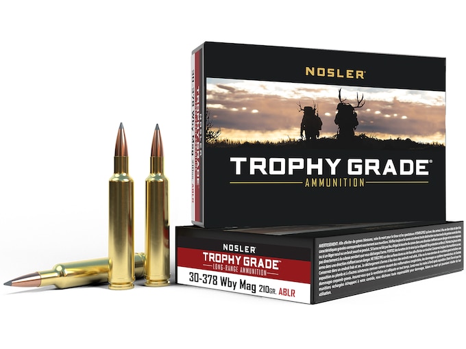 Nosler Trophy Grade Ammunition 30-378 Weatherby Magnum 210 Grain AccuBond Long Range Box of 20