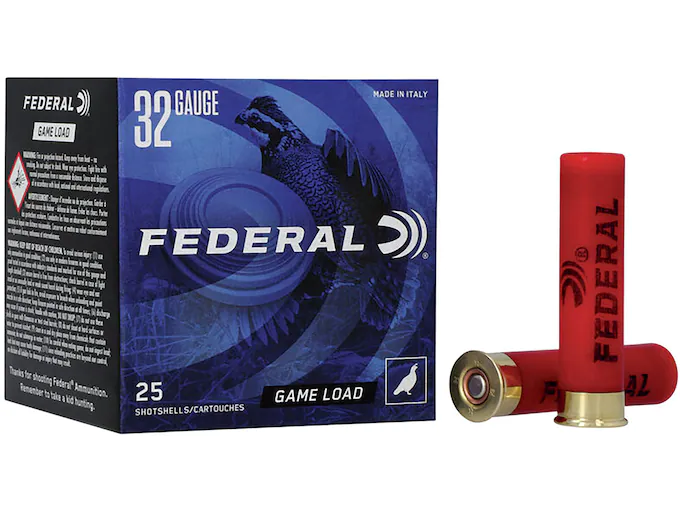 Federal Game Load Upland Ammunition 32 Gauge 2-1/2" 1/2 oz #8 Shot Box of 25