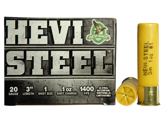 Hevi-Shot Hevi-Steel Waterfowl Ammunition 20 Gauge 3" 7/8 oz #1 Non-Toxic Shot