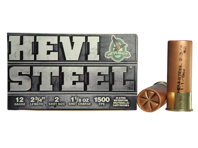 Hevi-Shot Hevi-Steel Waterfowl Ammunition 12 Gauge 2-3/4" 1-1/8 oz #2 Non-Toxic Shot