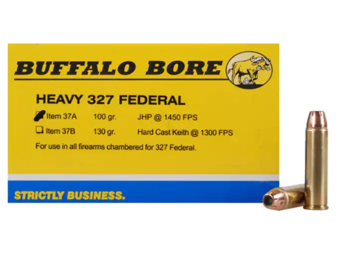 Buffalo Bore Ammunition 327 Federal Magnum 100 Grain Jacketed Hollow Point Box of 20
