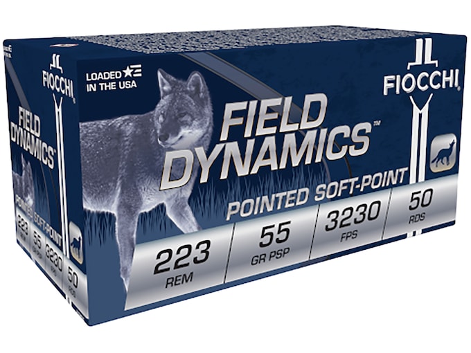 Fiocchi Field Dynamics Ammunition 223 Remington 55 Grain Pointed Soft Point