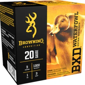 Browning BXD Waterfowl Ammunition 20 Gauge 3" 1 oz Non-Toxic Steel Shot