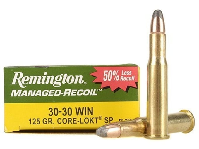 Remington Managed-Recoil Ammunition 30-30 Winchester 125 Grain Core-Lokt Soft Point Box of 20