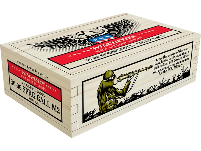 Winchester Limited Edition WWII Victory Series Commemorative Ammunition 30-06 Springfield (M1 Garand) 150 Grain Full Metal Jacket Flat Base