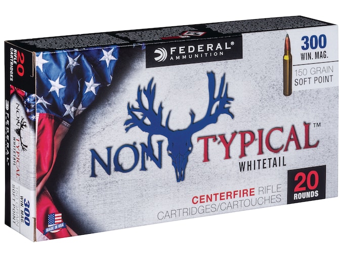 Federal Non-Typical Ammunition 300 Winchester Magnum 150 Grain Soft Point Box of 20