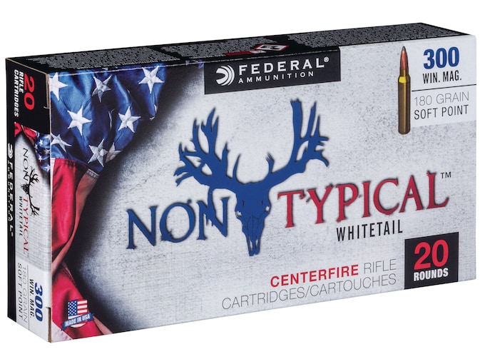 Federal Non-Typical Ammunition 300 Winchester Magnum 180 Grain Soft Point Box of 20