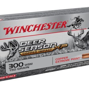 Winchester Deer Season XP Copper Impact Ammunition 300 Winchester Short Magnum (WSM) 150 Grain Copper Extreme Point Polymer Tip Lead-Free Box of 20