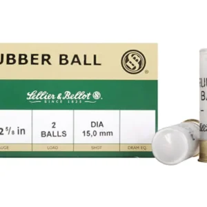 Sellier & Bellot Ammunition 12 Gauge 2-5/8" 15mm Double Rubber Balls Box of 25