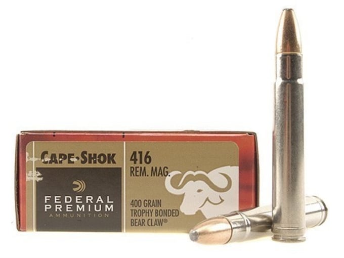 Federal Premium Safari Ammunition 416 Remington Magnum 400 Grain Trophy Bonded Bear Claw