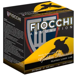 Fiocchi Golden Pheasant Ammunition 20 Gauge 2-3/4" 1 oz #6 Nickel Plated Shot Box of 25