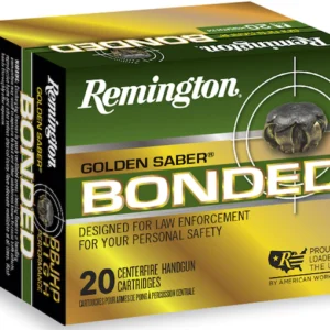 Remington Golden Saber Bonded Ammunition 40 S&W 165 Grain Jacketed Hollow Point Box of 20