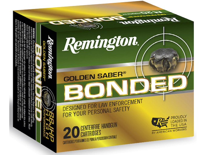 Remington Golden Saber Bonded Ammunition 45 ACP 230 Grain Jacketed Hollow Point Box of 20