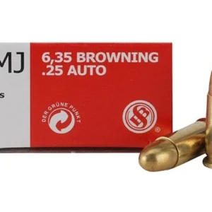 Sellier & Bellot Ammunition 25 ACP 50 Grain Full Metal Jacket Box of 50