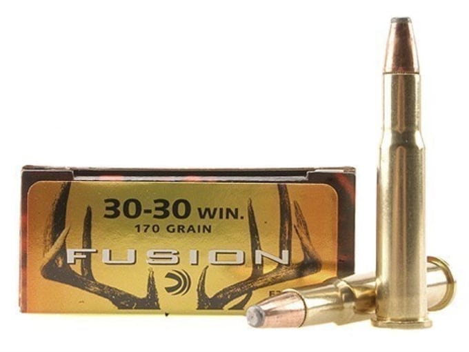 Federal Fusion Ammunition 30-30 Winchester 170 Grain Bonded Flat Nose Box of 20
