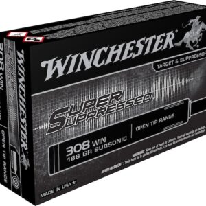Winchester Super Suppressed Ammunition 308 Winchester Subsonic 168 Grain Open Tip