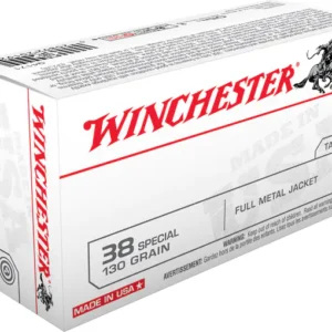 Winchester USA Ammunition 38 Special 130 Grain Full Metal Jacket