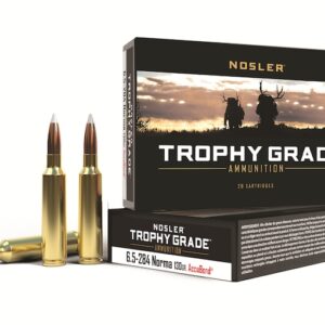 Nosler Trophy Grade Ammunition 6.5mm-284 Norma 130 Grain AccuBond Spitzer Box of 20