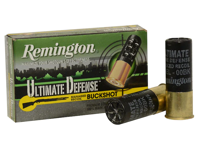 Remington Ultimate Defense Ammunition 12 Gauge 2-3/4" 00 Buckshot 8 Pellets Box of 5