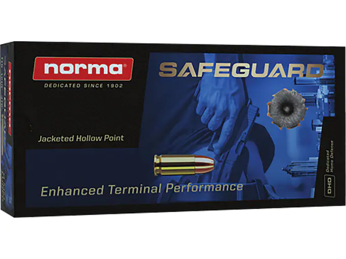 Norma Home Defense Safeguard Ammunition 357 Magnum 158 Grain Jacketed Hollow Point Box of 50